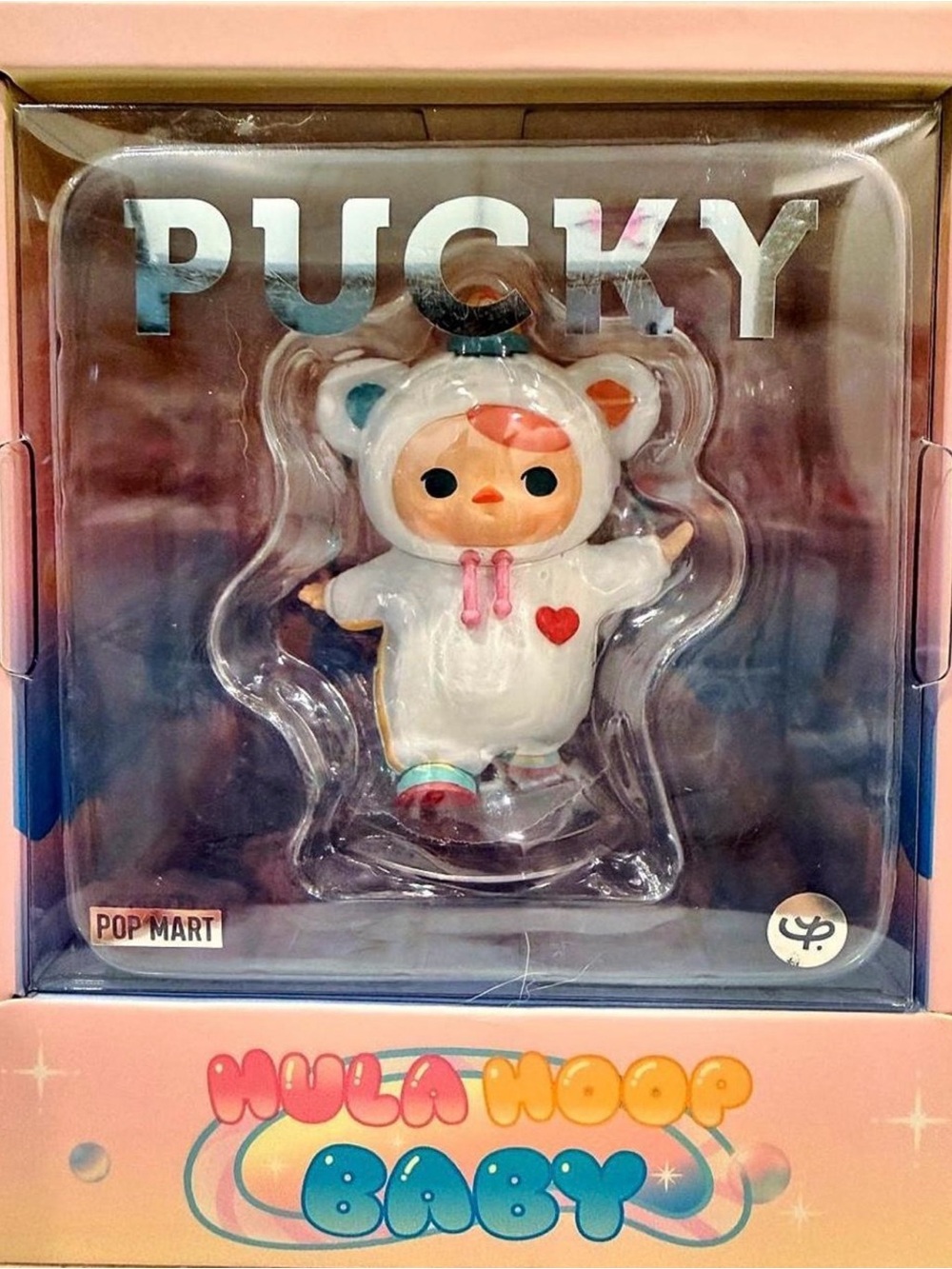 PUCKY Hula Hoop Baby Figure — White Costume with Pink Details